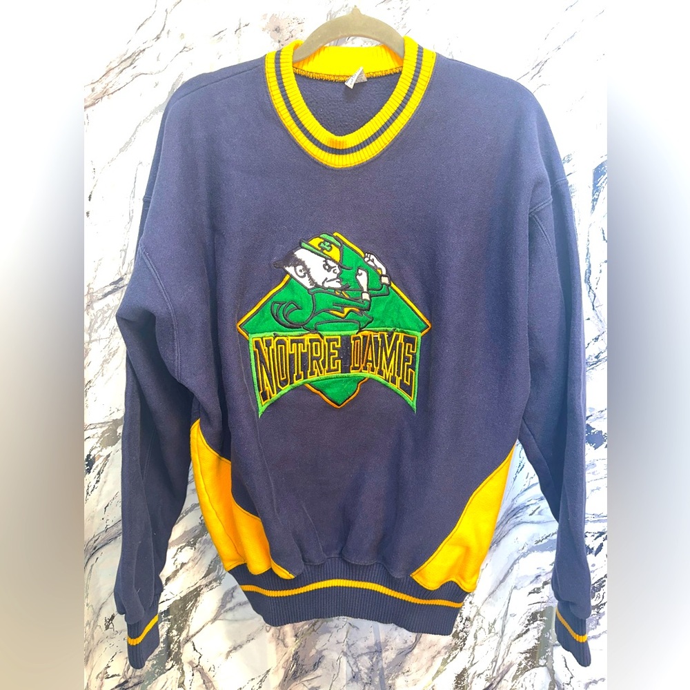 90’s Notre Dame Vintage Logo - New Logo for this Year Crew Neck Sweatshirt